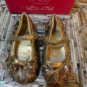 Cheetah Sequin Toddler flats by ENZO- Size10